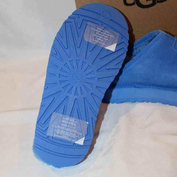 NIB UGG WOMEN'S DISCOQUETTE SUEDE SHEARLING LINED SLIPPERS BLUE - Picture 7 of 7